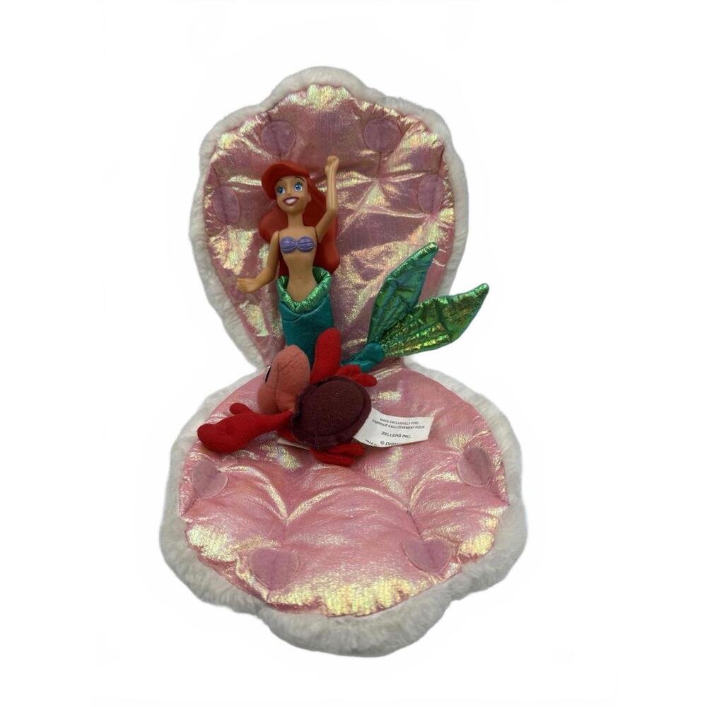 The Little Mermaid Clam Shell Ariel Stick Hand Puppet Disney Zellers Vintage